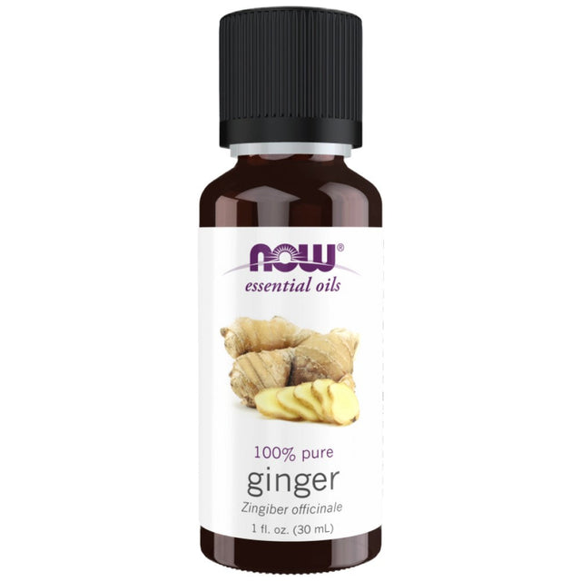 Ginger Oil | 100% Pure Zingiber Officinale - 30 мл  NOW Foods - Nutra Best Bulgaria