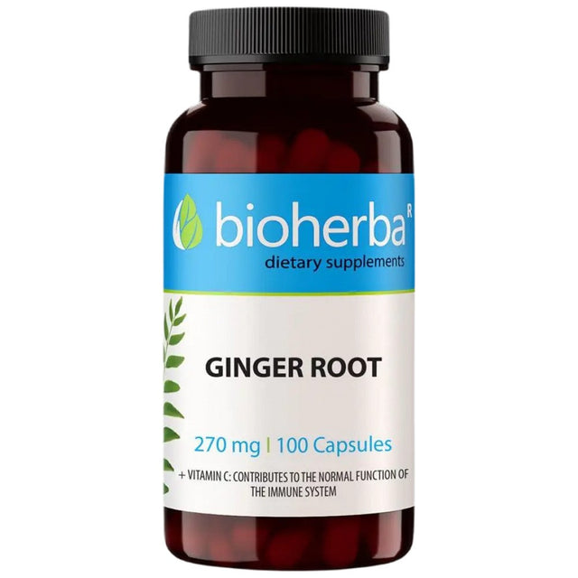 Ginger Root 270 mg - 100 капсули  Bioherba - Nutra Best Bulgaria