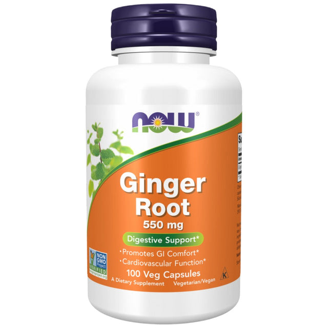 Ginger Root 550 mg - 100 капсули  NOW Foods - Nutra Best Bulgaria