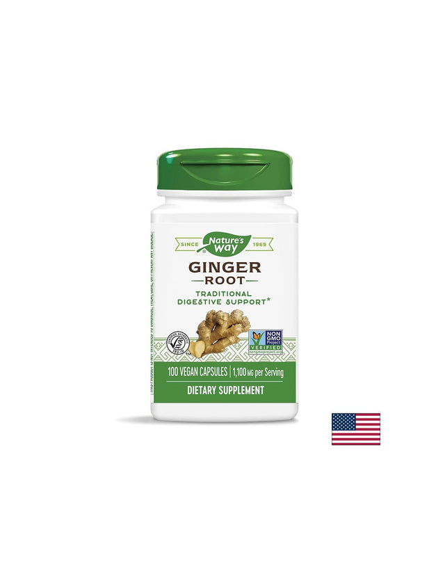 Ginger Root 550 mg - 100 капсули  Nature’s Way - Nutra Best Bulgaria