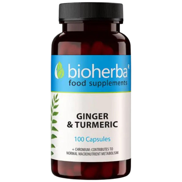 Ginger and Turmeric - 100 капсули  Bioherba - Nutra Best Bulgaria