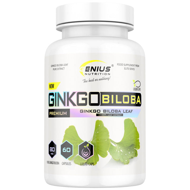 Ginkgo Biloba - 60 капсули  Genius Nutrition - Nutra Best Bulgaria