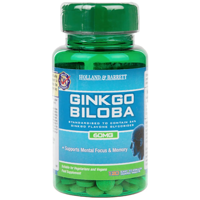 Ginkgo Biloba 60 mg - 120 Таблетки  Holland and Barrett - Nutra Best Bulgaria