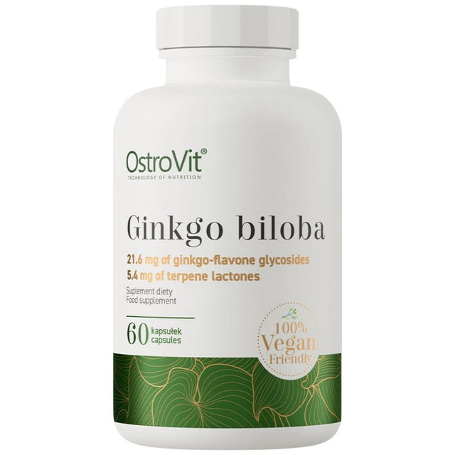 Ginkgo Biloba 90 mg / Vege - 60 капсули  OstroVit - Nutra Best Bulgaria