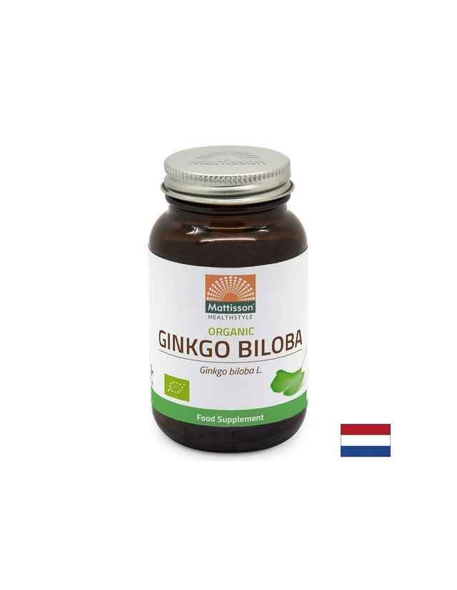 Памет и концентрация Гинко Билоба (Ginkgo Biloba Organic) 250 mg х 60 капсули  Mattisson Healthstyle - Nutra Best Bulgaria