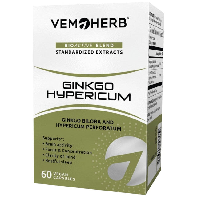 Ginkgo Hypericum - 60 капсули  VemoHerb - Nutra Best Bulgaria