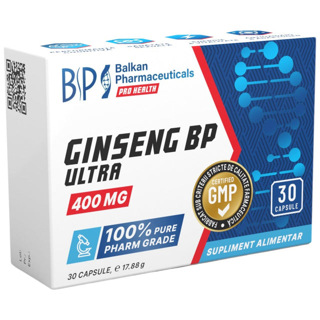 Ginseng BP Ultra 400 mg - 30 капсули  Balkan Pharmaceuticals - Nutra Best Bulgaria