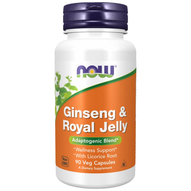 Ginseng & Royal Jelly - 90 капсули  NOW Foods - Nutra Best Bulgaria