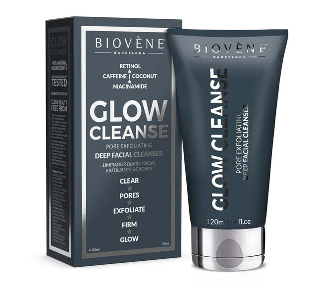 Glow Cleanse – Дълбоко почистващ ексфолиращ гел за лице с ретинол 120 мл  Biovène Barcelona - Nutra Best Bulgaria