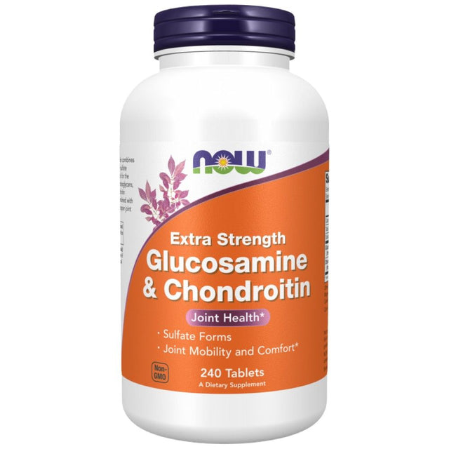 Glucosamine & Chondroitin / Extra Strength - 240 Таблетки  NOW Foods - Nutra Best Bulgaria