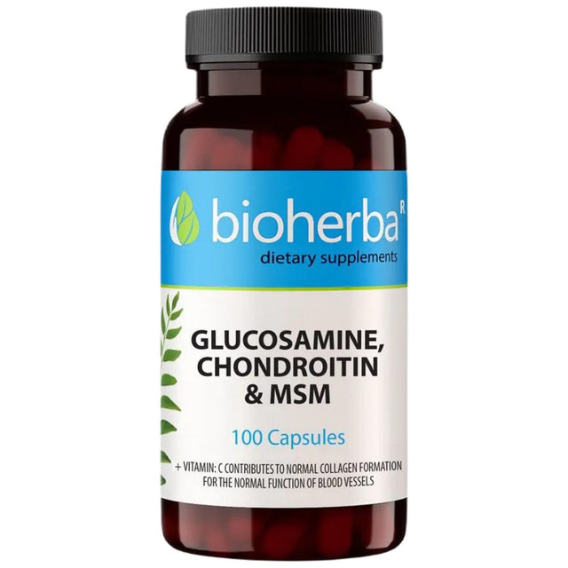 Glucosamine & Chondroitin + MSM - 100 капсули  Bioherba - Nutra Best Bulgaria