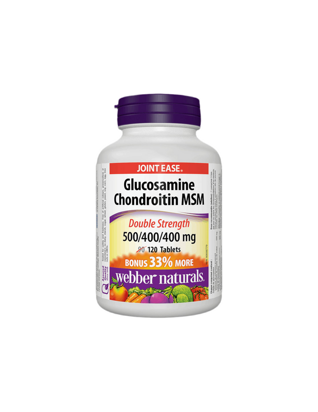 Glucosamine, Chondroitin, MSM/ Глюкозамин, Хондроитин и МСМ х 120 таблетки  Webber Naturals - Nutra Best Bulgaria