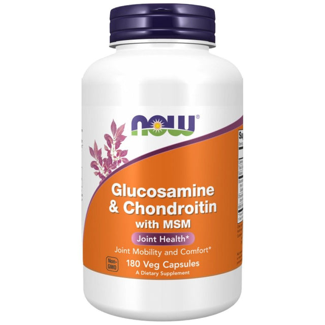 Glucosamine & Chondroitin + MSM - 180 капсули  NOW Foods - Nutra Best Bulgaria