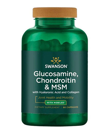 Glucosamine, Chondroitin & MSM with Hyaluronic Acid and Collagen - 90 капсули  Swanson - Nutra Best Bulgaria