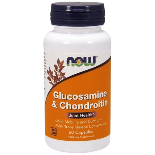 Glucosamine & Chondroitin With Trace Mineral Concentrate - 120 капсули  NOW Foods - Nutra Best Bulgaria