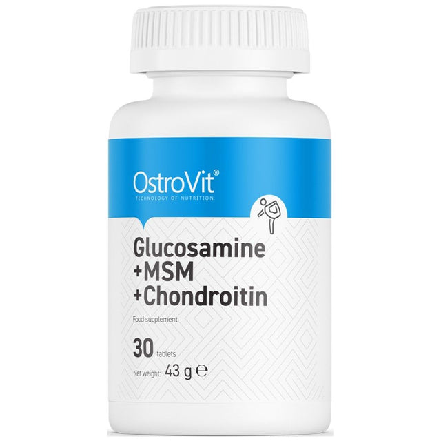 Glucosamine + MSM + Chondroitin - 30 Таблетки  OstroVit - Nutra Best Bulgaria