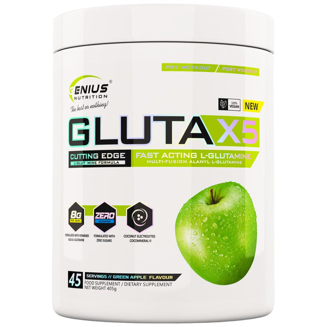 Gluta - X5 - 405 грама  Genius Nutrition - Nutra Best Bulgaria