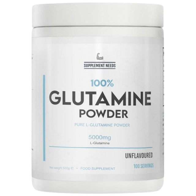Glutamine Powder - 500 грама  Supplement Needs - Nutra Best Bulgaria