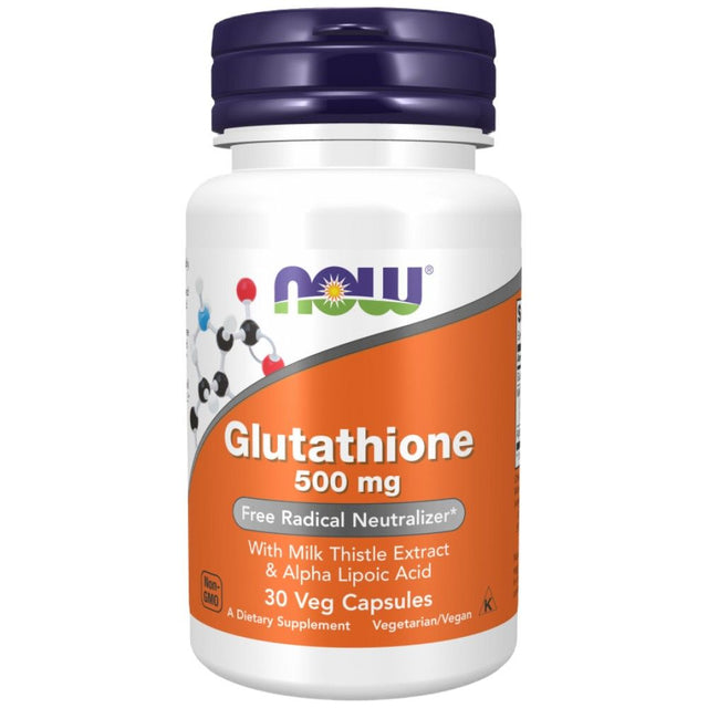 Glutathione 500 mg - 30 капсули  NOW Foods - Nutra Best Bulgaria