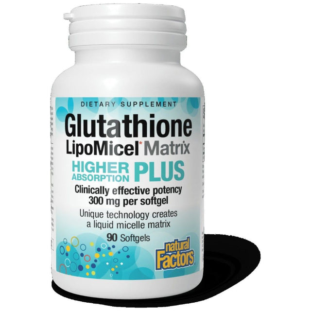 Glutathione LipoMicel Matrix 300 mg - 90 Гел капсули  Natural Factors - Nutra Best Bulgaria