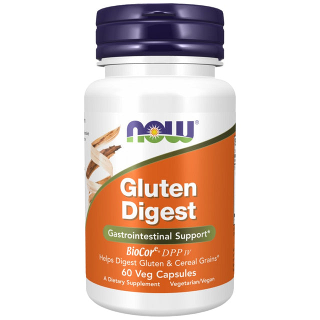 Gluten Digest Enzymes - 60 капсули  NOW Foods - Nutra Best Bulgaria