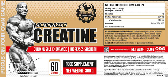 Gold Series | Micronized Creatine - 300 грама  Dexter Jackson Signature Series - Nutra Best Bulgaria