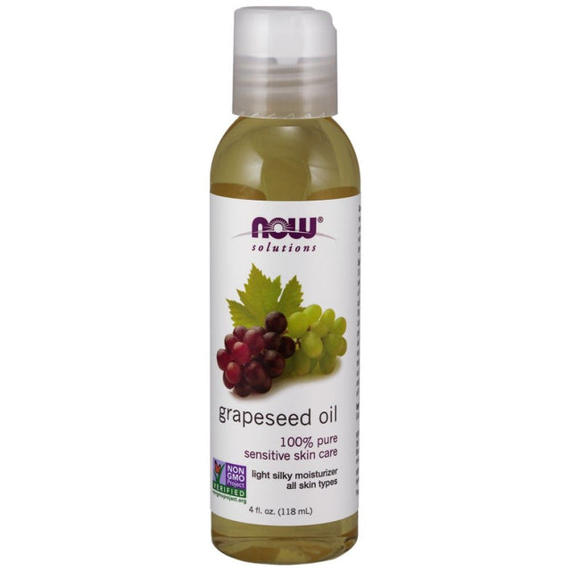 Grapeseed Oil | 100% Pure Sensitive Skin Care - 118 мл  NOW Foods - Nutra Best Bulgaria