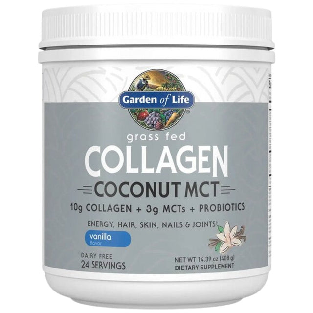 Grass Fed Collagen Coconut MCT - 408 грама  Garden Of Life - Nutra Best Bulgaria