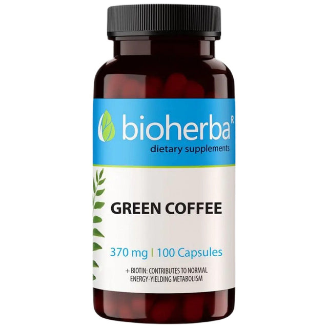 Green Coffee 370 mg - 100 капсули  Bioherba - Nutra Best Bulgaria