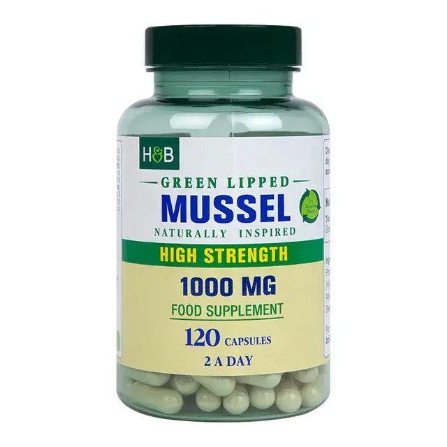 Green Lipped Mussel 1000 mg - 120 капсули  Holland and Barrett - Nutra Best Bulgaria