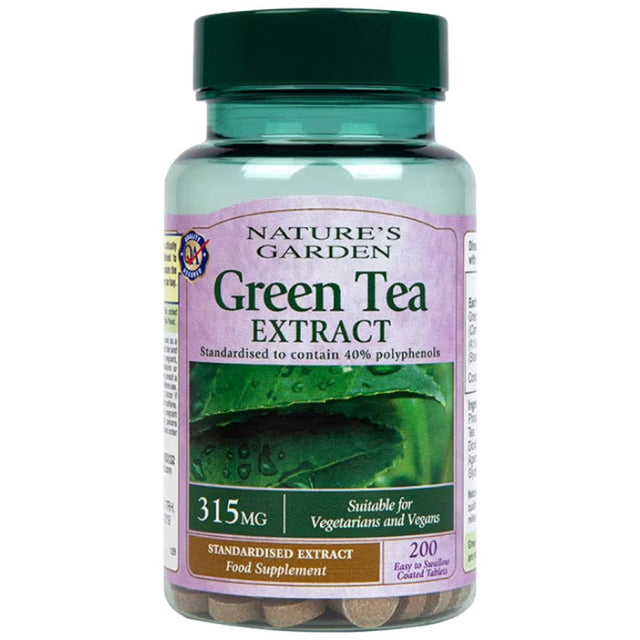 Green Tea Extract 315 mg | Nature's Garden - 200 Таблетки  Holland and Barrett - Nutra Best Bulgaria