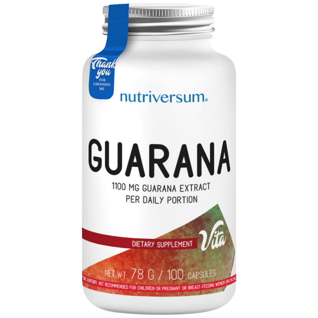 Guarana Extract 550 mg 100 капсули  Nutriversum - Nutra Best Bulgaria