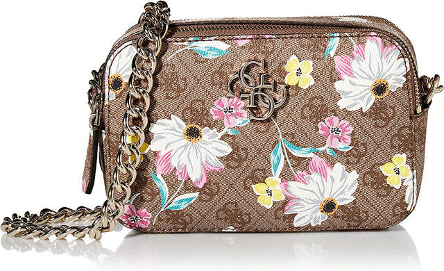 Guess, Noelle, Double Zip Compartments, Textile Crossbody Bag, Floral, 20.32 x 7.62 x 13.97 cm, For Women  Guess - Nutra Best Bulgaria