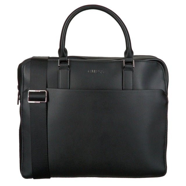 Guess, Scala, Ecological leather, Textile Briefcase, Computer, Black, 36 x 29 x 9 cm, For Men  Guess - Nutra Best Bulgaria