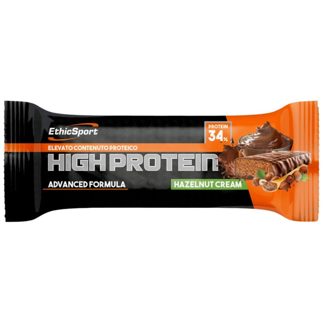 HIGH PROTEIN Bar - Hazelnut Cream - 18 x 55 грама  EthicSport - Nutra Best Bulgaria