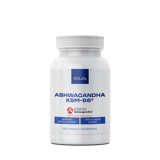 HS Labs - ASHWAGANDHA KSM-66 1000 mg - 100 capsules  HS LABS - Nutra Best Bulgaria