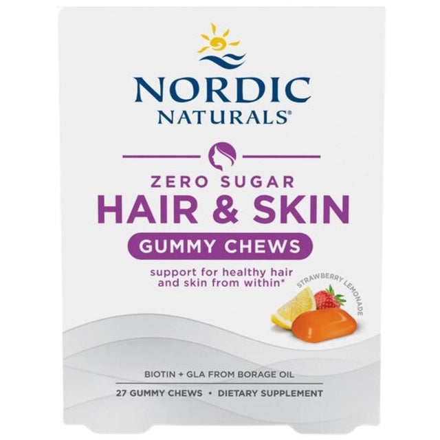 Hair & Skin Gummy Chews - 27 желирани бонбони  Nordic Naturals - Nutra Best Bulgaria