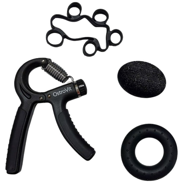 Hand and Arm Exercise Equipment | Ръкохватка за предмишница + Гума за стискане и тренировка на пръстите 4 бр.  OstroVit - Nutra Best Bulgaria
