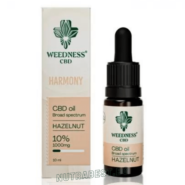 Harmony СБД масло 10% /1000 мг/ Лешник (10ml) Weedness СБД  Weedness - Nutra Best Bulgaria