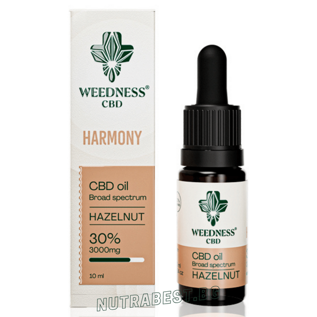 Harmony СБД масло 30% /3000 мг/  Лешник (10ml) Weedness СБД  Weedness - Nutra Best Bulgaria