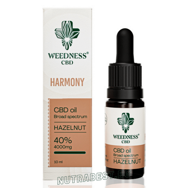 Harmony СБД масло 40% 4000 мг/ Лешник (10ml) Weedness СБД  Weedness - Nutra Best Bulgaria