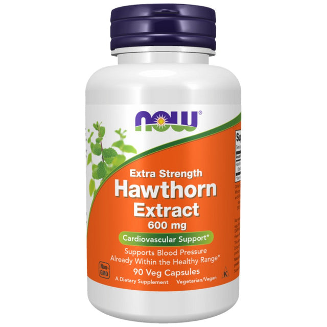 Hawthorn Extract 600 mg | Extra Strength - 90 капсули  NOW Foods - Nutra Best Bulgaria