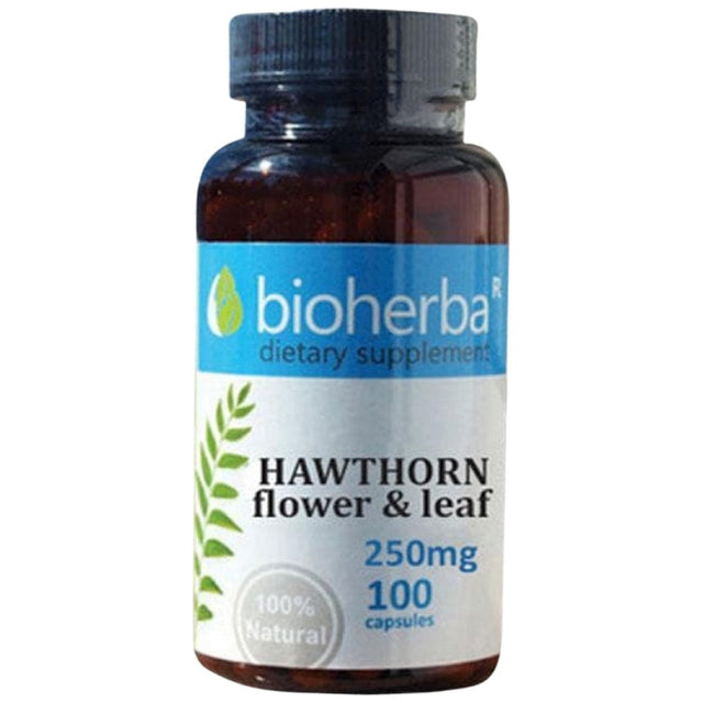 Hawthorn Flower & Leaf 250 mg - 100 капсули  Bioherba - Nutra Best Bulgaria