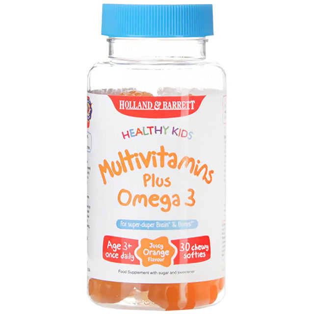 Healthy Kids / MultiVitamins Plus Omega 3 - 30 дъвчащи дражета  Holland & Barrett - Nutra Best Bulgaria
