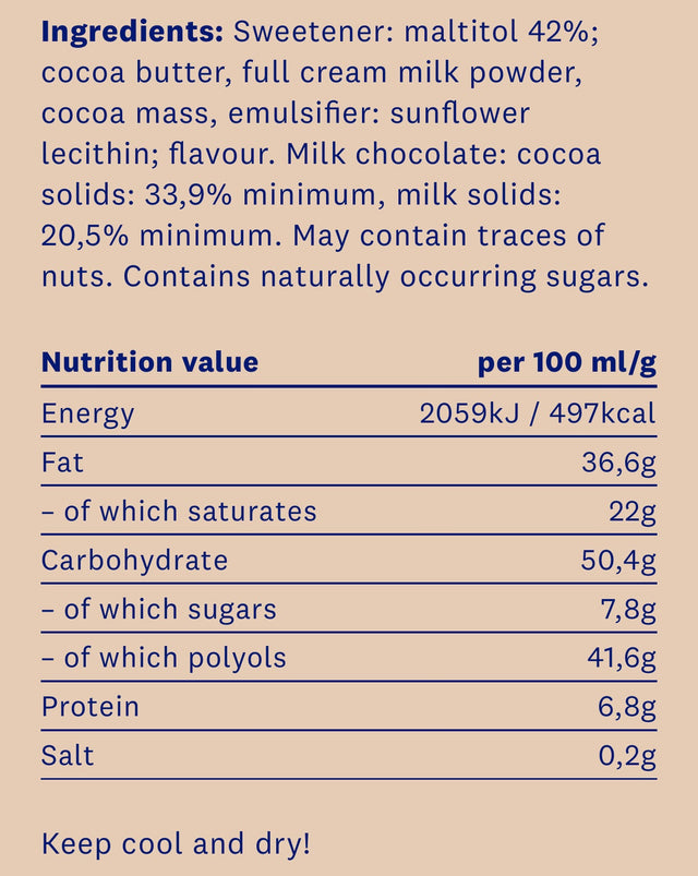 HealthyCo млечен шоколад 100 грама - без добавена захар и без паломово масло  HealthyCo - Nutra Best Bulgaria