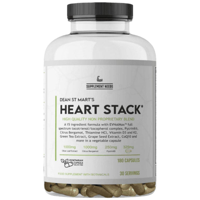 Heart Stack | with Olive Leaf & Bergamot - 180 капсули  Supplement Needs - Nutra Best Bulgaria