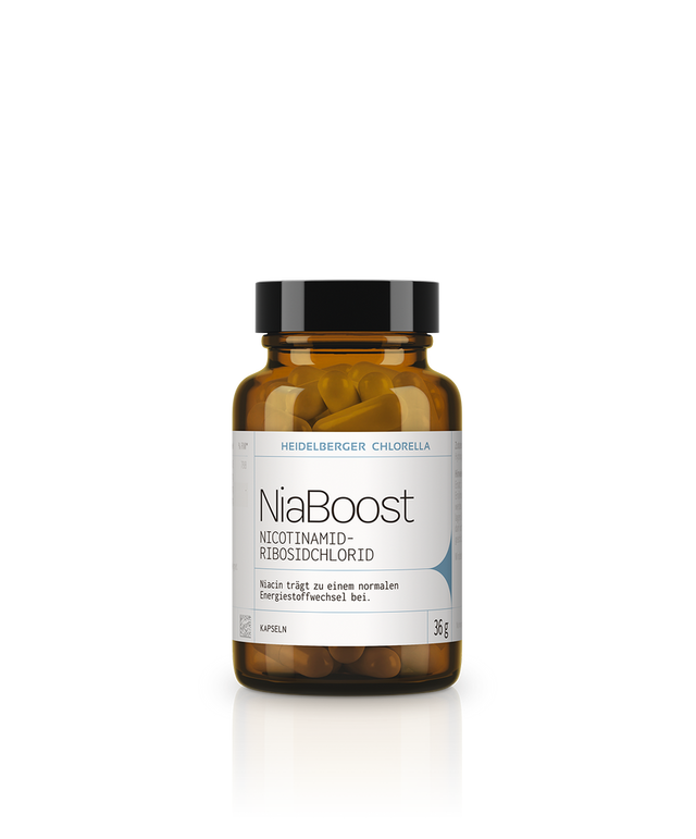 НиаБуст - Подобряване на Енергийния Метаболизъм и Имунната Система  Heidelberger Chlorella - Nutra Best Bulgaria