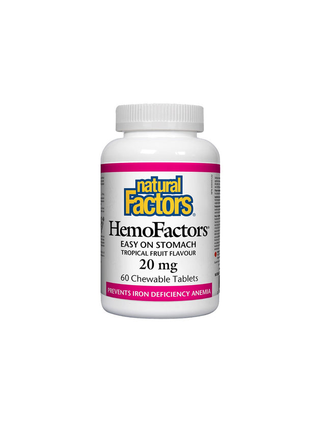 HemoFactors® 20 mg - 60 Дъвчащи таблетки  Natural Factors - Nutra Best Bulgaria