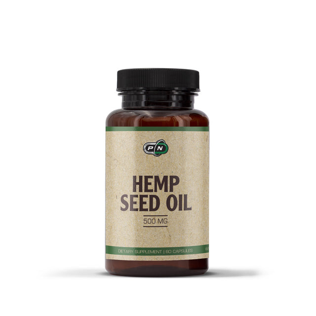 HEMP SEED OIL 500 mg - 60 Capsules - Nutra Best Bulgaria