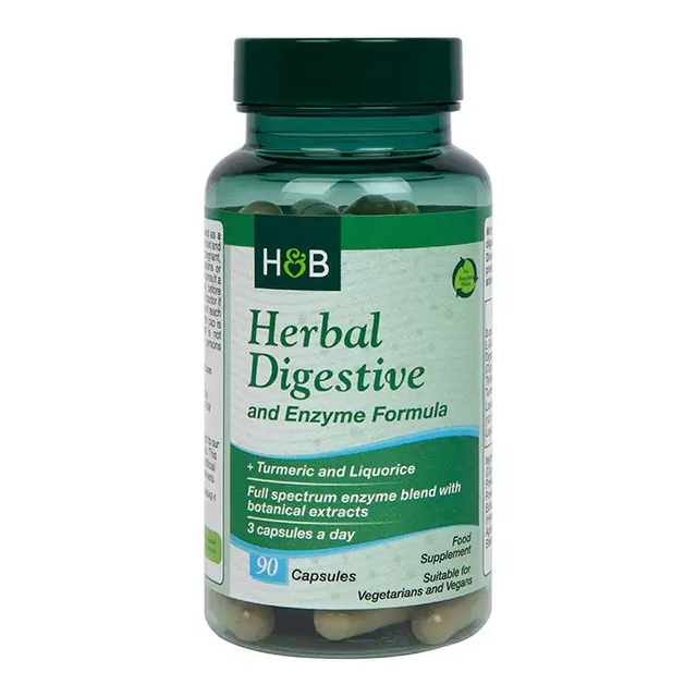 Билкова формула за добро храносмилане (Herbal Digestive and Enzyme Formula) 90 капсули HOLLAND & BARRETT  Holland and Barrett - Nutra Best Bulgaria